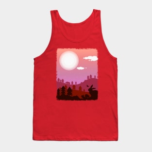 Forest Animals Under Twilight 2 Tank Top